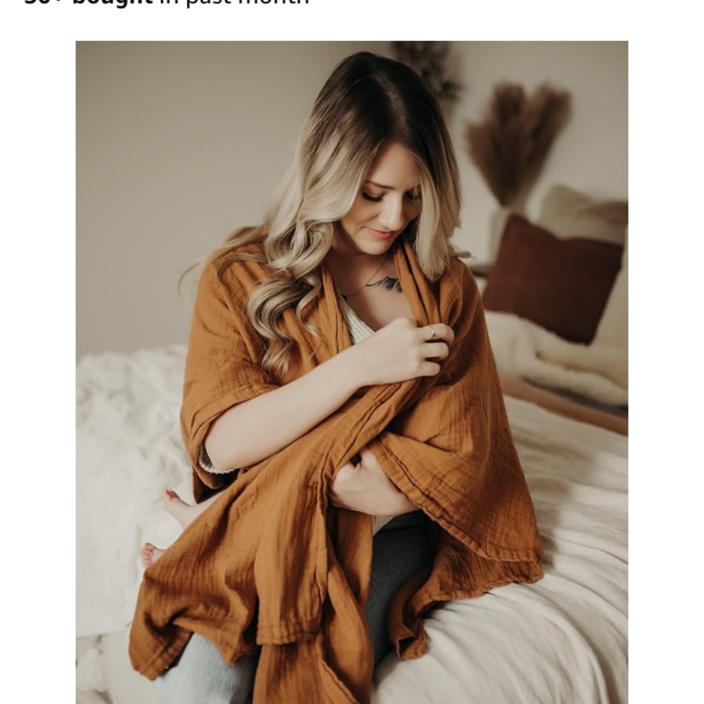 Cozy Brown Baby Swaddle Blanket